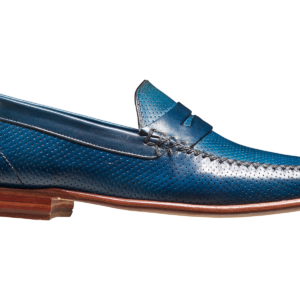 William - Navy Perf Hand Painted / Blue Saddle