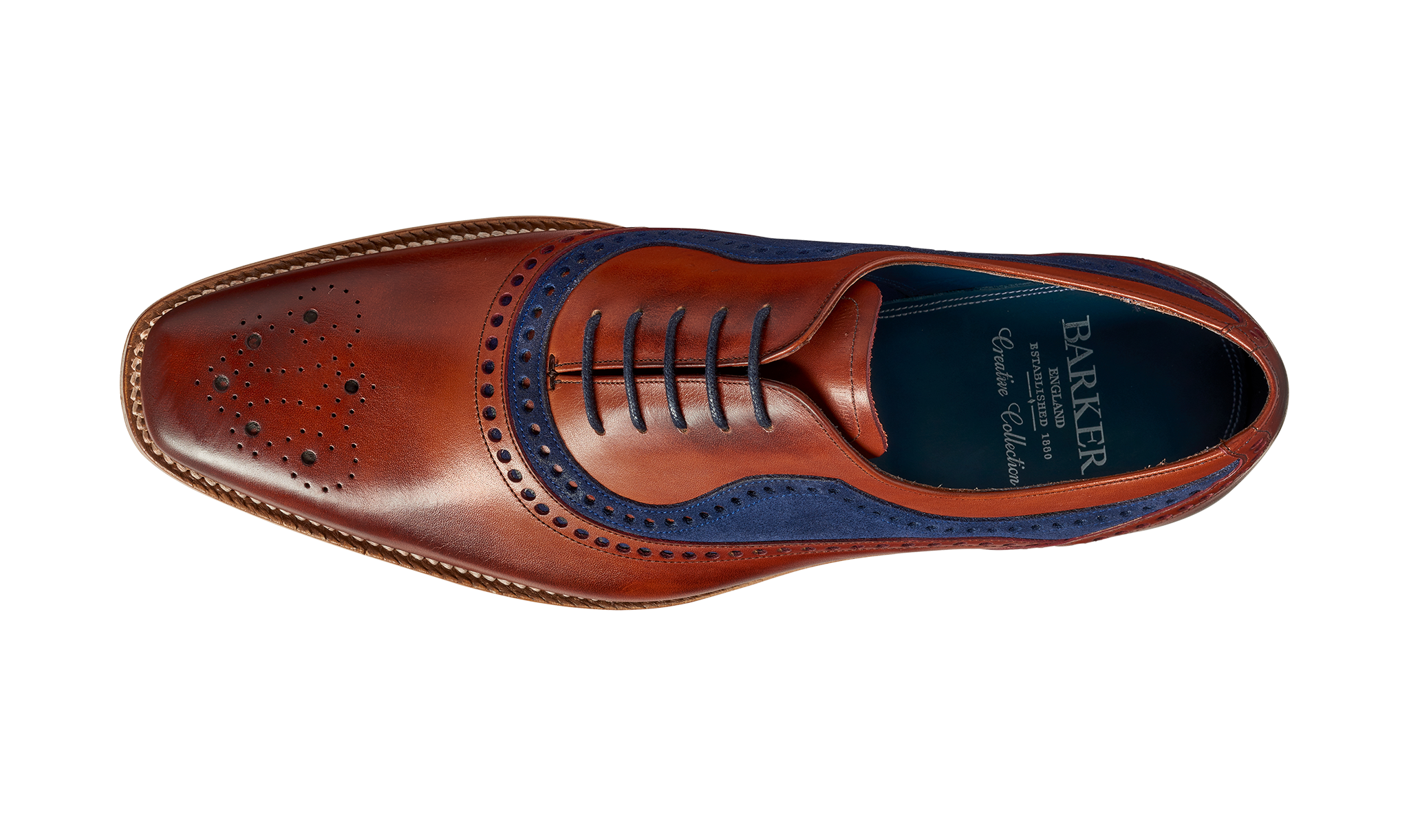 Brandon - Rosewood Calf / Navy Suede - Image 3